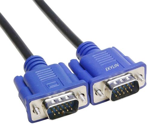 EKYLIN VGA to VGA Video Cable 1.5m / 5ft for Computer PC Laptop to Monitor Screen Projector with VGA Plug Port in Saudi Arabia