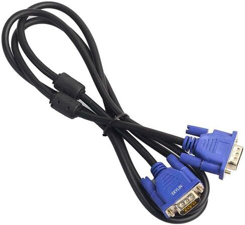 EKYLIN VGA to VGA Video Cable 1.5m / 5ft for Computer PC Laptop to Monitor Screen Projector with VGA Plug Port in Saudi Arabia