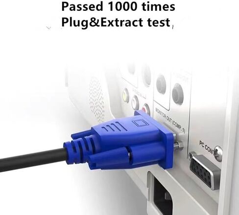 EKYLIN VGA to VGA Video Cable 1.5m / 5ft for Computer PC Laptop to Monitor Screen Projector with VGA Plug Port in Saudi Arabia