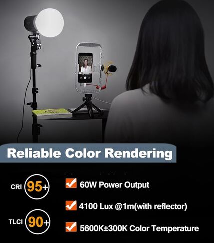 Godox SL200WIII 215W LED Video Light,95600Lux Bowens Mount Continuous Photography Lighting,5600K Daylight Balanced Studio Light,CRI≥96 TLCI≥97,8 Pre-Programmed Lighting Effects with APP Control in Kuwait
