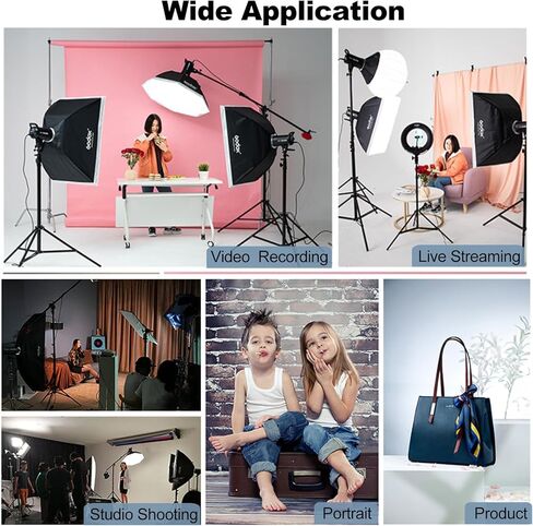 Godox SL200WIII 215W LED Video Light,95600Lux Bowens Mount Continuous Photography Lighting,5600K Daylight Balanced Studio Light,CRI≥96 TLCI≥97,8 Pre-Programmed Lighting Effects with APP Control in Kuwait