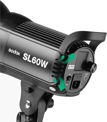Godox SL200WIII 215W LED Video Light,95600Lux Bowens Mount Continuous Photography Lighting,5600K Daylight Balanced Studio Light,CRI≥96 TLCI≥97,8 Pre-Programmed Lighting Effects with APP Control in Kuwait