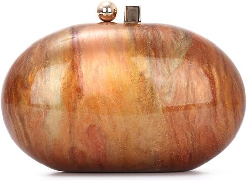 oweisong acrylic chlutch محفظة للنساء Marbel Shell Clutch الأكياس المسائية لؤلؤة الكتف مطرز in Kuwait