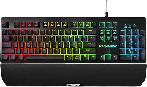 GTRACING Mechanical Gaming Keyboard 60% Colorful Backlit Wired Ultra Compact 61 Keys Mini for Computer PC Laptop Windows Type-C Blue Switches GT882 in Saudi Arabia