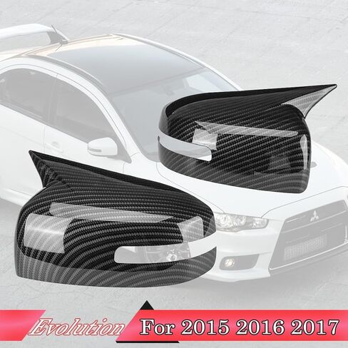 Side Mirror Cover, for Mitsubishi Lancer Evolution 2015 2016 2017 2PCS Turn Signal housing Cover car Accessories-Carbon Fiber.（NOT FIT Mitsubishi Lancer） in Saudi Arabia