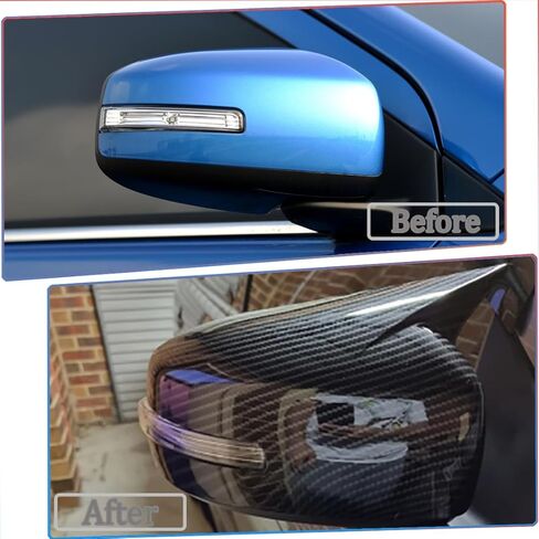 Side Mirror Cover, for Mitsubishi Lancer Evolution 2015 2016 2017 2PCS Turn Signal housing Cover car Accessories-Carbon Fiber.（NOT FIT Mitsubishi Lancer） in Saudi Arabia