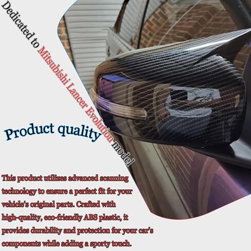 Side Mirror Cover, for Mitsubishi Lancer Evolution 2015 2016 2017 2PCS Turn Signal housing Cover car Accessories-Carbon Fiber.（NOT FIT Mitsubishi Lancer） in Saudi Arabia