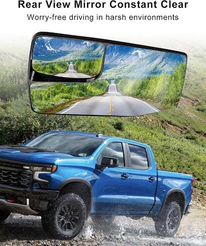 يسار السائق الجانبي المرآة ملاءمة ل Chevy Sliverado 1500 GMC Sierra 2019-2024 ، استبدل GM1324159 84309708 ، مع لوحة دعم مدفوعة in Kuwait