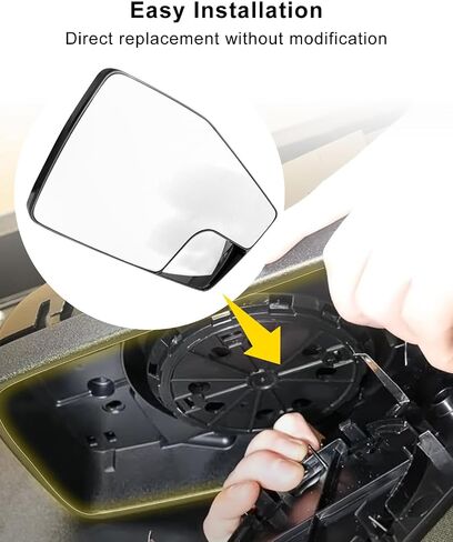 يسار السائق الجانبي المرآة ملاءمة ل Chevy Sliverado 1500 GMC Sierra 2019-2024 ، استبدل GM1324159 84309708 ، مع لوحة دعم مدفوعة in Kuwait