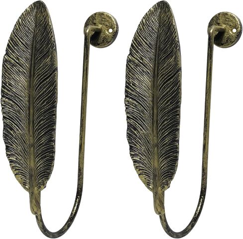 SUQ I OME Simple U-Shaped Curtain Hook Resin Curtain Holders European Style Large Wall Hook Curtain Hooks (Bronze) in Kuwait