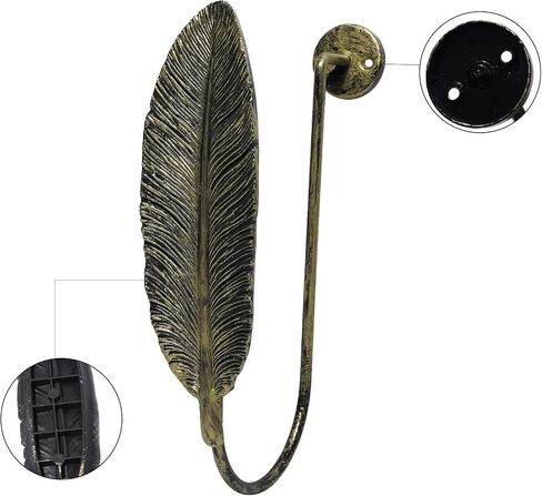 SUQ I OME Simple U-Shaped Curtain Hook Resin Curtain Holders European Style Large Wall Hook Curtain Hooks (Bronze) in Kuwait