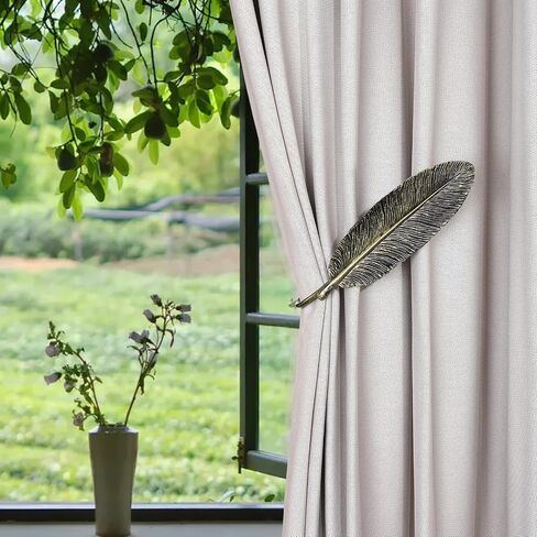 SUQ I OME Simple U-Shaped Curtain Hook Resin Curtain Holders European Style Large Wall Hook Curtain Hooks (Bronze) in Kuwait