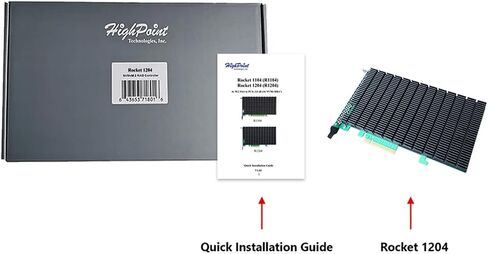 Highpoint SSD7104 PCIe 3.0 x16 4-Port M.2 NVMe RAID Controller in Saudi Arabia