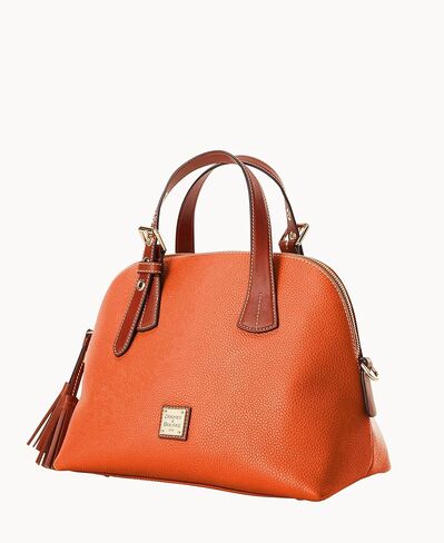 Dooney & Bourke Leather Satchel Bags for Women, Pebble Grain Aubrey Small Satchel Handbag with Crossbody Strap in Saudi Arabia