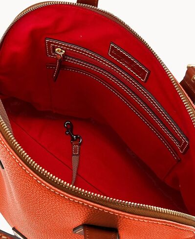 Dooney & Bourke Leather Satchel Bags for Women, Pebble Grain Aubrey Small Satchel Handbag with Crossbody Strap in Saudi Arabia
