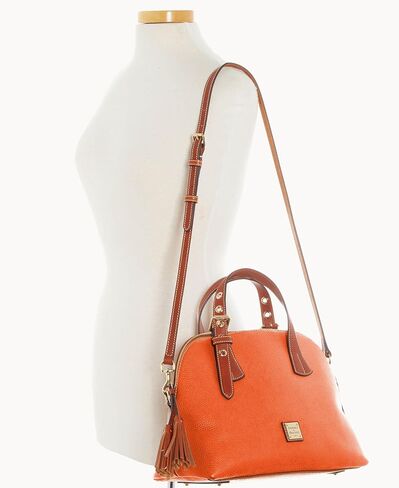 Dooney & Bourke Leather Satchel Bags for Women, Pebble Grain Aubrey Small Satchel Handbag with Crossbody Strap in Saudi Arabia