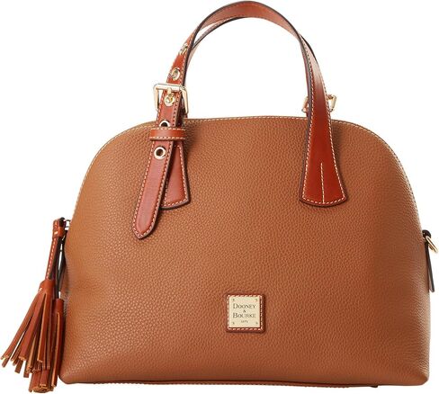 Dooney & Bourke Leather Satchel Bags for Women, Pebble Grain Aubrey Small Satchel Handbag with Crossbody Strap in Saudi Arabia