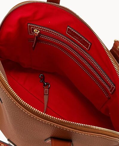Dooney & Bourke Leather Satchel Bags for Women, Pebble Grain Aubrey Small Satchel Handbag with Crossbody Strap in Saudi Arabia
