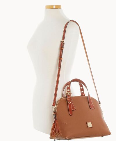 Dooney & Bourke Leather Satchel Bags for Women, Pebble Grain Aubrey Small Satchel Handbag with Crossbody Strap in Saudi Arabia
