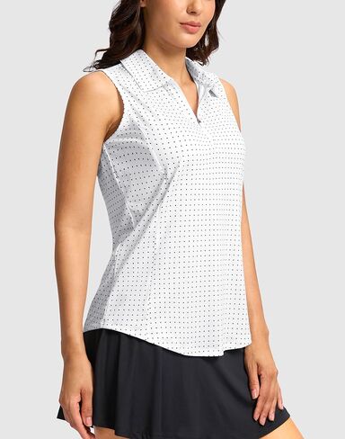G Gradual Women's Golf Shirts Lightweight 1/4 Zip Collared Tank Top Sleeveless Polo Shirts for Tennis Pickleball Casual in Kuwait