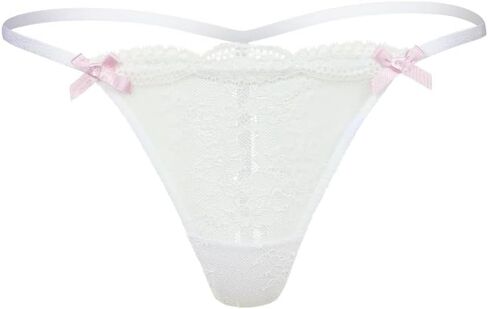 Adore Me Anabella G-String Thong Panties - XS-4X Regular & Plus-Size Thongs For Women, Lace Underwear For Women With Bows in Kuwait