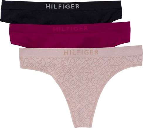 Tommy Hilfiger Women's Seamless Matte & Shine Thong Underwear 3-Pack in Kuwait