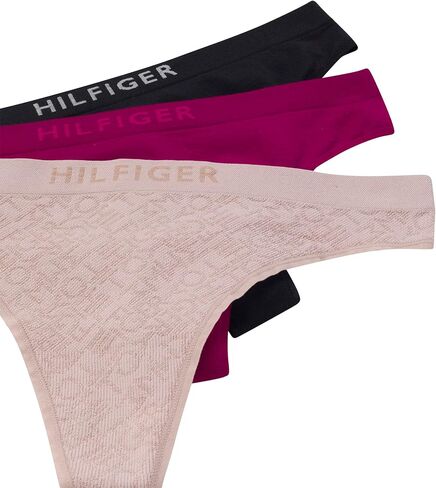 Tommy Hilfiger Women's Seamless Matte & Shine Thong Underwear 3-Pack in Kuwait