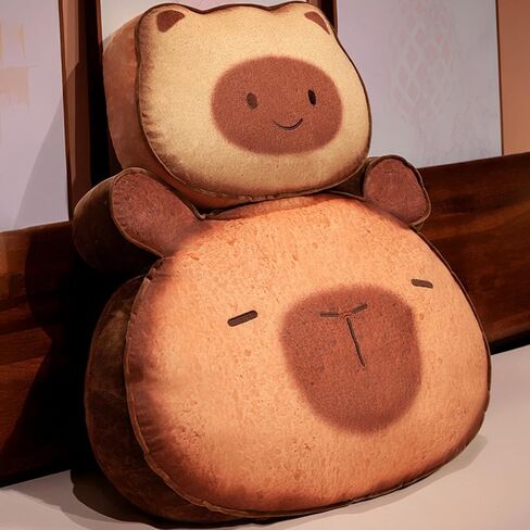 Ditucu Capybara Stuffed Animal Cute Capibara Napping Throw Pillows Soft Cushion Plush Decorative Gifts for Kids Brown 15.7 inch Dark Brown in Saudi Arabia