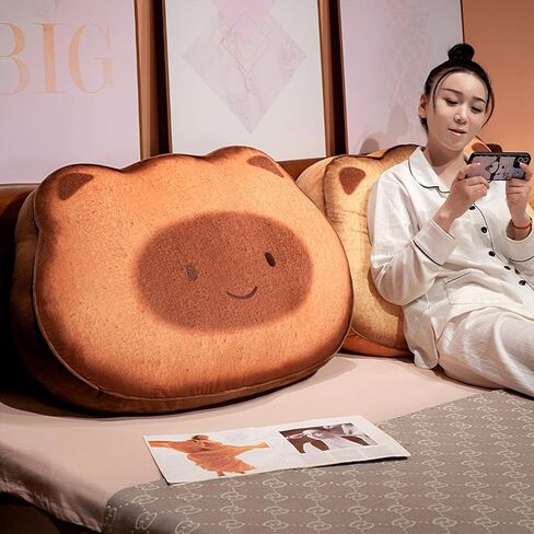 Ditucu Capybara Stuffed Animal Cute Capibara Napping Throw Pillows Soft Cushion Plush Decorative Gifts for Kids Brown 15.7 inch Dark Brown in Saudi Arabia