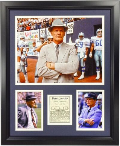 Legends Never Die Tom Landry Framed Photo Collage, 16" x 20" in Kuwait
