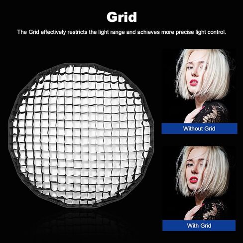 Godox P120L 120cm Parabolic Softbox Honeycomb Grid Bowens Mount Softbox for Studio Flash Speedlite Reflector Photo Studio Portbale Compatiable in Saudi Arabia