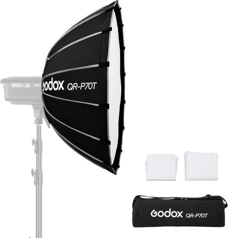 Godox P120L 120cm Parabolic Softbox شبكة خلية النحل Bowens جبل صندوق سوفت بوكس لـ Studio Flash Speedlite عاكس صور استوديو Portbale متوافق in Kuwait