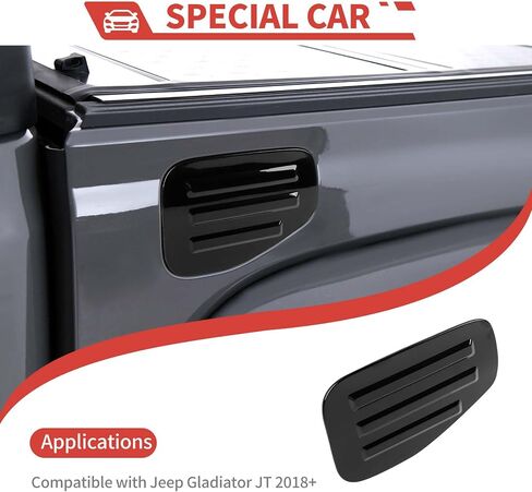 Gas Cap Overlay Fuel Filler Door Cover Exterior Accessories fit for Jeep Gladiator JT 2018+ (Carbon Fiber Grain) in Saudi Arabia