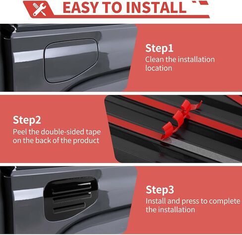 Gas Cap Overlay Fuel Filler Door Cover Exterior Accessories fit for Jeep Gladiator JT 2018+ (Carbon Fiber Grain) in Saudi Arabia
