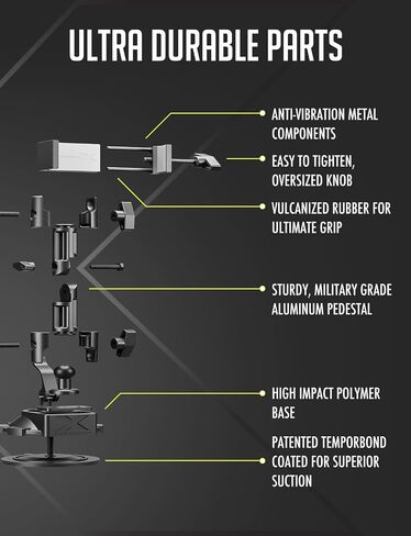 Bracketron HD Tablet Dock PRO Dash and Window Metal Clamp Mount, Universal Tablet Holder for Cars and Trucks, Compatible with Tablets Up to 10 Inches Wide in Saudi Arabia