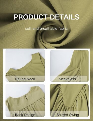 Tanming Womens Sleeveless Peplum Top Swing Tank Loose Fit Back Button Casual Blouse Ruffled Shirts in Saudi Arabia