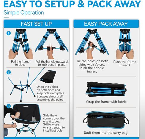 MARCHWAY Lightweight Folding Camping Chair with Spring Lock, Stable Compact Portable for Outdoor Camp, Travel, Beach, Picnic, Festival, Hiking, Backpacking (Lowback Khaki) in Kuwait