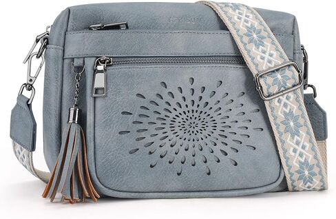 APHISON Crossbody Purse for Women，Small Crossbody Bags Trendy Vegan Leather Shoulder bag with Adjustable Strap and Tassel in Saudi Arabia