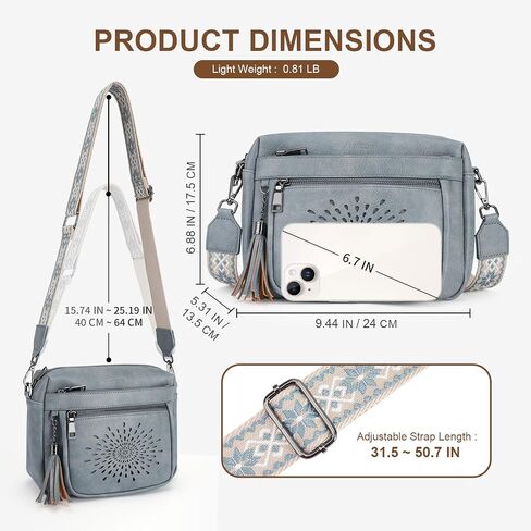 APHISON Crossbody Purse for Women，Small Crossbody Bags Trendy Vegan Leather Shoulder bag with Adjustable Strap and Tassel in Saudi Arabia