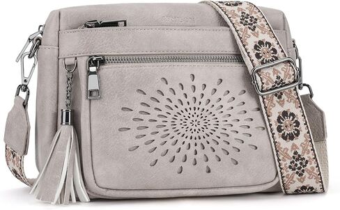APHISON Crossbody Purse for Women，Small Crossbody Bags Trendy Vegan Leather Shoulder bag with Adjustable Strap and Tassel in Saudi Arabia
