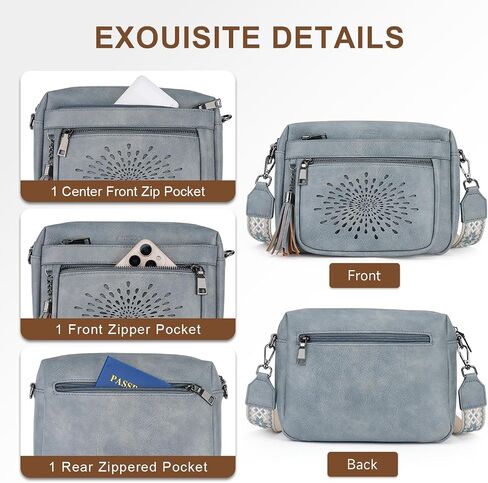 APHISON Crossbody Purse for Women，Small Crossbody Bags Trendy Vegan Leather Shoulder bag with Adjustable Strap and Tassel in Saudi Arabia