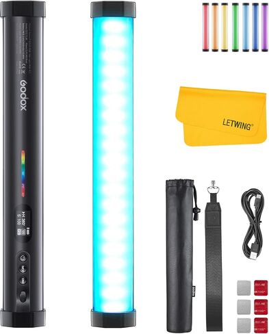Godox TL120 RGB Tube Light,CRI 96+ TLCI 98+ Accurate Color,2700K~6500K Adjustable,769Lux@1m,39 Light Effects, Supports APP/Remote/DMX Control in Saudi Arabia