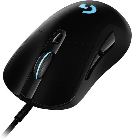ماوس ألعاب سلكي من لوجيتك G403 Hero، مستشعر Hero 16K، 16000 نقطة في البوصة، مفاتيح بإضاءة خلفية RGB، أوزان قابلة للتعديل، 6 أزرار قابلة للبرمجة، ذاكرة على اللوحة، كابل مجدول، جهاز كمبيوتر/ماك/كمبيوتر محمول - أسود in Saudi Arabia