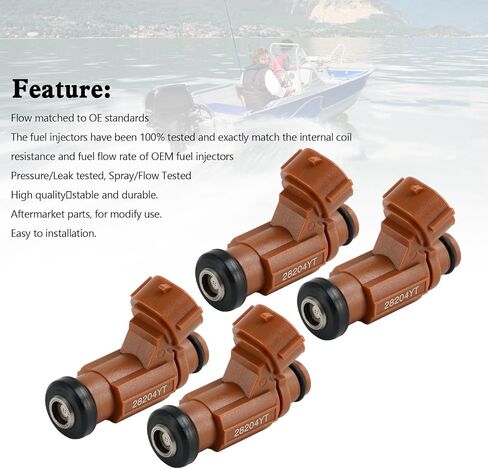 4pcs حقن الوقود فوهة فوهة الوقود من أجل سوزوكي الخارجي 175hp 200hp 225hp 250hp 300hp df ، يحل محل 15710-96J00 in Kuwait