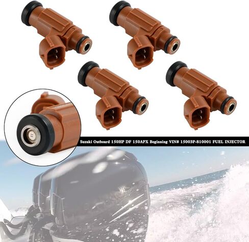 4pcs حقن الوقود فوهة فوهة الوقود من أجل سوزوكي الخارجي 175hp 200hp 225hp 250hp 300hp df ، يحل محل 15710-96J00 in Kuwait