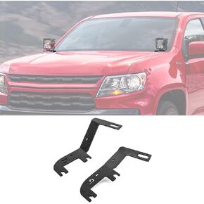 Hood Mount Brackets Ditch Light Pods Bracket Heavy Duty Steel Compatible with Chevrolet Colorado Fit GMC Canyon 2023-2025