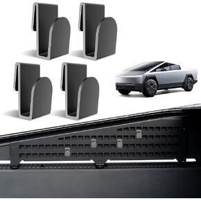 Cybertruck Bed Divider Hooks for Tesla Molle Panel Accessories,up to 40 lbs, 4 Pack Heavy Metal Hooks, for MOLLE Panels and Vault Cargo Dividers