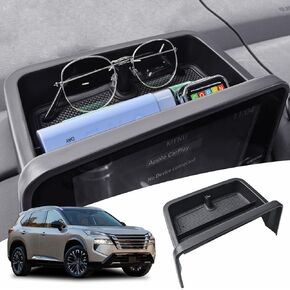 Dashboard Storage Organizer Tray Compatible with 2021-2024 2025 Nissan Rogue S SV Rock Creek Accessories, Dash Board Tray Behind Screen Center Console For 2025 Rogue (ONLY For 8-inch Screen)