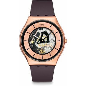 Swatch Unisex Casual Watch Brown Stainless Steel Quartz Copper Flame