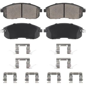 Front Ceramic Brake Pads Set for Nissan 350Z 03-05, Altima 02-13, Cube 09-14, Maxima 00-03, Sentra 07-17, Versa 07-12, Juke 11-17, for INFINITI G20 G35 I30, I35 02-04, Suzuki SX4 09-13, 4PCS